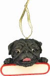 PUG DOG WITH NAME PLATE