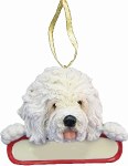 OLD ENGLISH SHEEPDOG WITH NAME PLATE