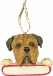 BULL MASTIFF WITH PLAQUE