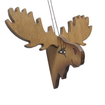 WOODEN ELK HEAD