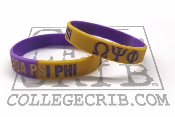Omega Psi Phi Silicone Wristband