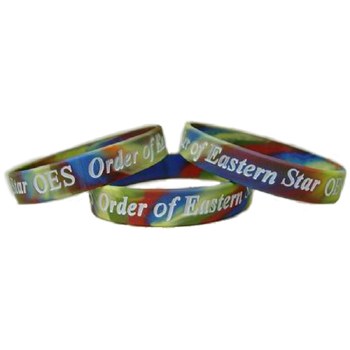 Order of the Eastern Star Two-Tone Silicone Wristband