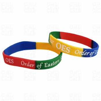 Order of the Eastern Star Two-Tone Silicone Wristband
