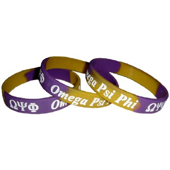 Omega Psi Phi Silicone Wristband