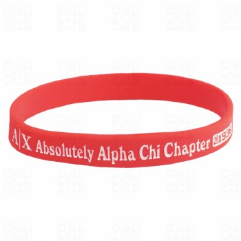 Delta Sigma Theta  Absolutely Alpha Chi Chapter Rubber Wristband