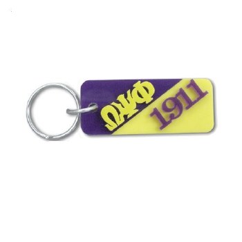 Omega Psi Phi Letters &amp; Year Keychain