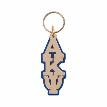 Alpha Kappa Psi Vertical Letters Keychain