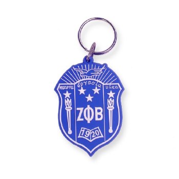 Zeta Phi Beta PVC Crest Keychain