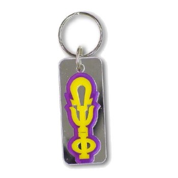 Omega Psi Phi Mirror Background Keychain