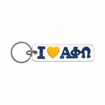 Alpha Phi Omega I Love Keychain