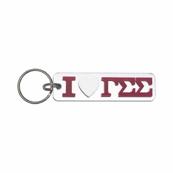 Gamma Sigma Sigma I Love Keychain