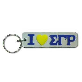 Sigma Gamma Rho I Love Keychain