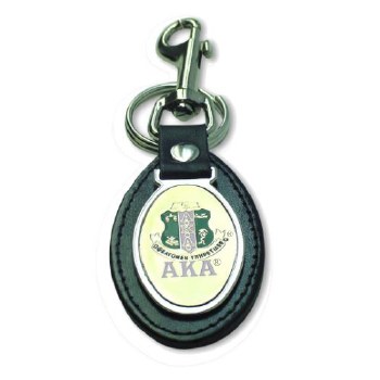 Alpha Kappa Alpha Leather Shield Keychain