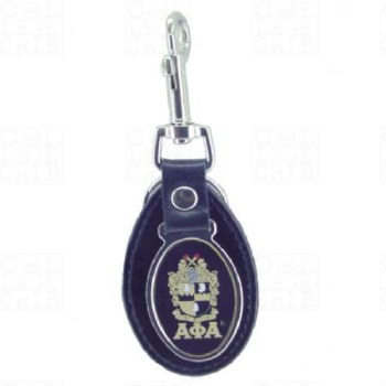 Alpha Phi Alpha Leather Shield Keychain