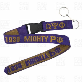 Omega Psi Phi   Rho Psi Chapter Lanyard