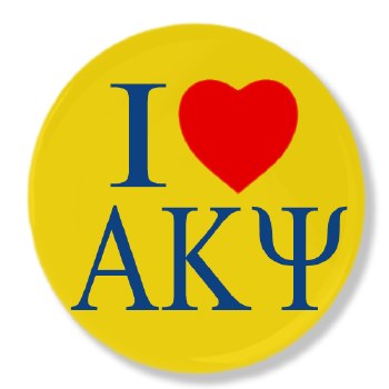 Alpha Kappa Psi I Love Button