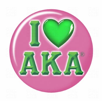 Alpha Kappa Alpha I Love Button