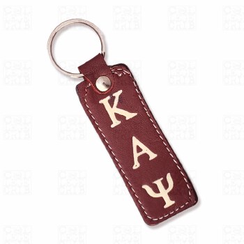 Kappa Alpha Psi Leather Keychain