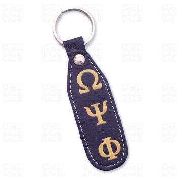 Omega Psi Phi  Leather Clearance Keychain