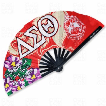 Delta Sigma Theta Sorority Letters Folding Clack Fan