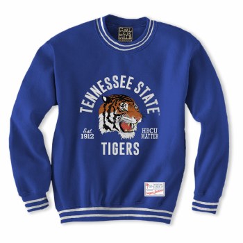 Tennessee State University Embroidered Tiger Mascot Crewneck