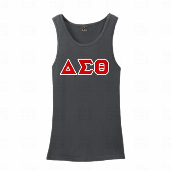 Delta Sigma Theta Applique Letters Fitted TankTop
