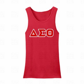 Delta Sigma Theta Applique Letters Fitted TankTop