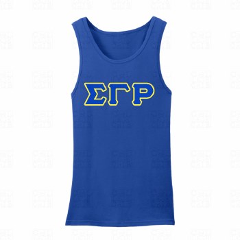 Sigma Gamma Rho Applique Fitted TankTop