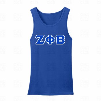 Zeta Phi Beta Applique Fitted TankTop