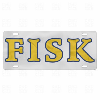 Fisk University Silver Mirror Background Car Tag