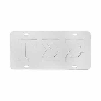 Gamma Sigma Sigma Platinum Series Car Tag