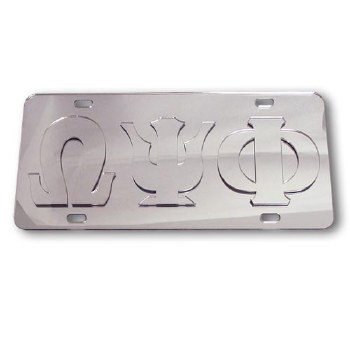 Omega Psi Phi Platinum Series Car Tag