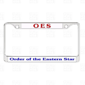 Order of the Eastern Star Chrome Car Tag Frame