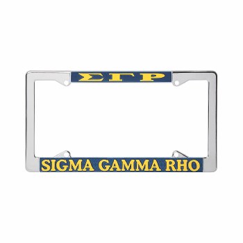 Sigma Gamma Rho Chrome Car Tag Frame