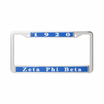 Zeta Phi Beta Chrome Car Tag Frame