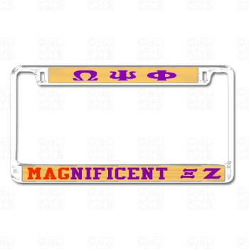 Omega Psi Phi   Magnificent Xi Zeta Chapter Tag Frame