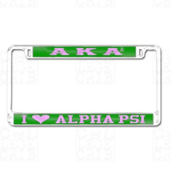 Alpha Kappa Alpha Chapter Love Car Tag Frame
