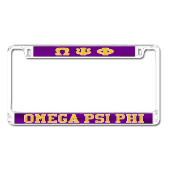 Omega Psi Phi Mirror Car Tag Frame