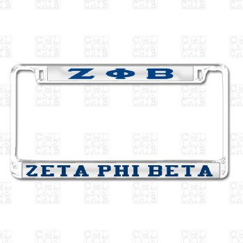 Zeta Phi Beta Mirror Car Tag Frame