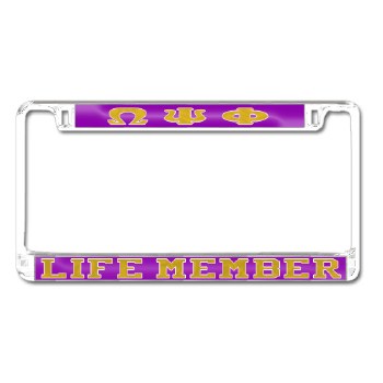 Omega Psi Phi Life Member Tag Frame