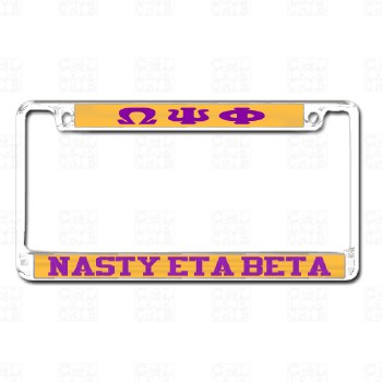 Omega Psi Phi   Nasty Eta Beta Chapter Tag Frame