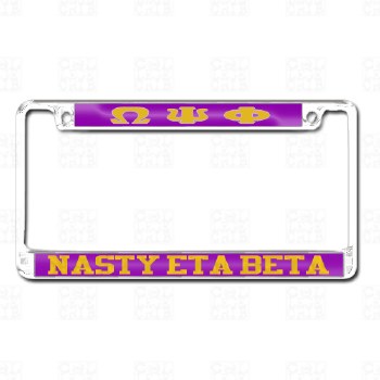 Omega Psi Phi   Nasty Eta Beta Chapter Tag Frame