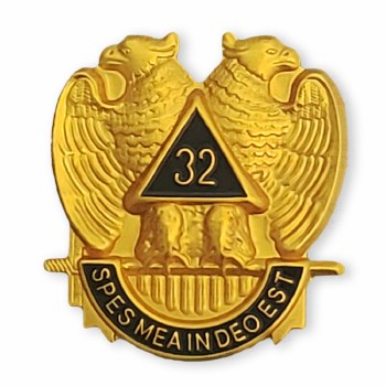 Mason 32nd Wings Down Die Cut Car Emblem