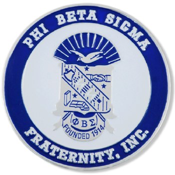 Phi Beta Sigma Stamped Crest Car Emblem