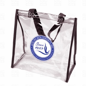 Zeta Phi Beta Seal Clear Stadium Totebag
