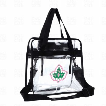 Alpha Kappa Alpha Ivy Clear Zippered Totebag