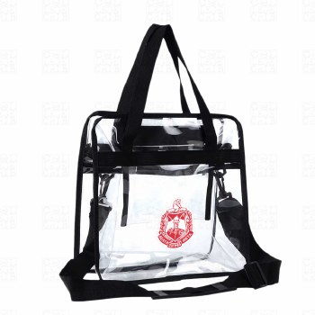 Delta Sigma Theta Crest Clear Zippered Totebag