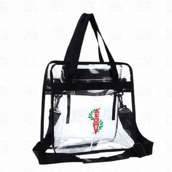 Delta Sigma Theta Torch Clear Zippered Totebag