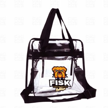 Fisk University Bulldog Mascot Clear Zippered Totebag