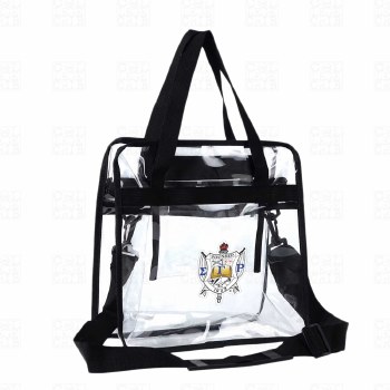 Sigma Gamma Rho Crest Clear Zippered Totebag